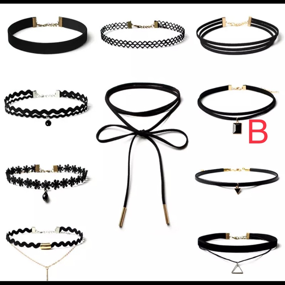 💕5/30$💕(B)NWOT Black Chocker w/ Black pendant